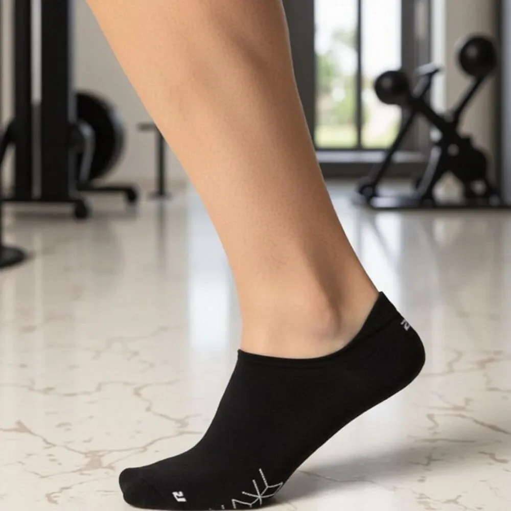 Two (2) Pair Nike Dry Elite No-Show Black Running Socks M: 6-7.5 | W: W: 7.5-9